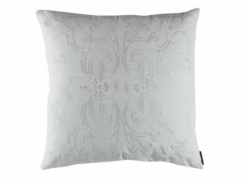 Lili Alessandra Mozart Appliqued Feather Linen Throw Pillow