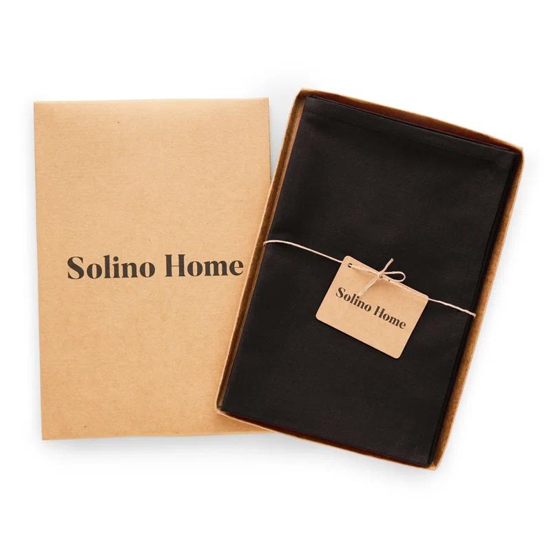 Solino Home Cotton Linen Hemstitch Dinner Napkins (Set of 4)