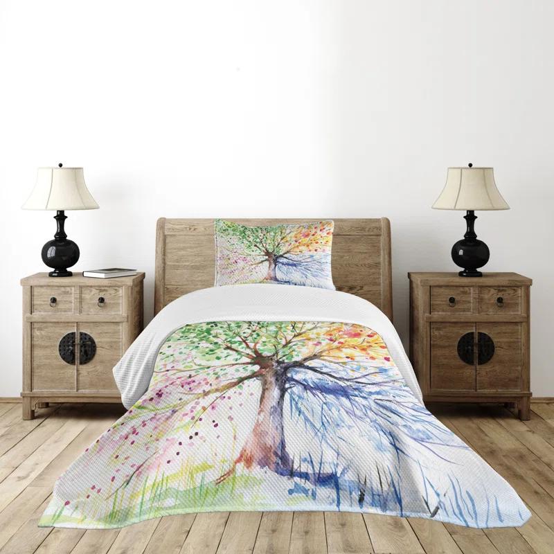 Ambesonne Tree Bedspread 4