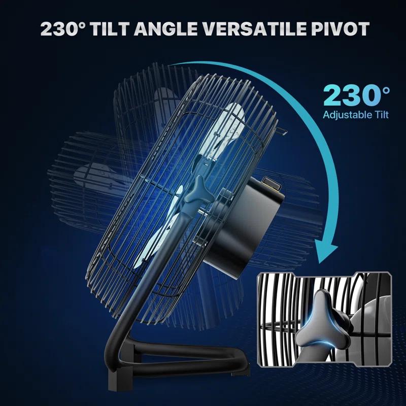 MoNiBloom 14" 3-Speed High Velocity Floor Fan, Heavy Duty Metal Industrial Cradle Floor Fan w/ Adjustable Tilt