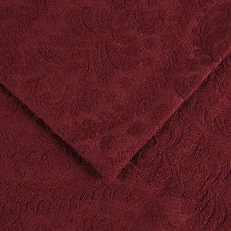 Superior Aspen Floral Scalloped Edge Cotton Blend Coverlet / Bedspread Set