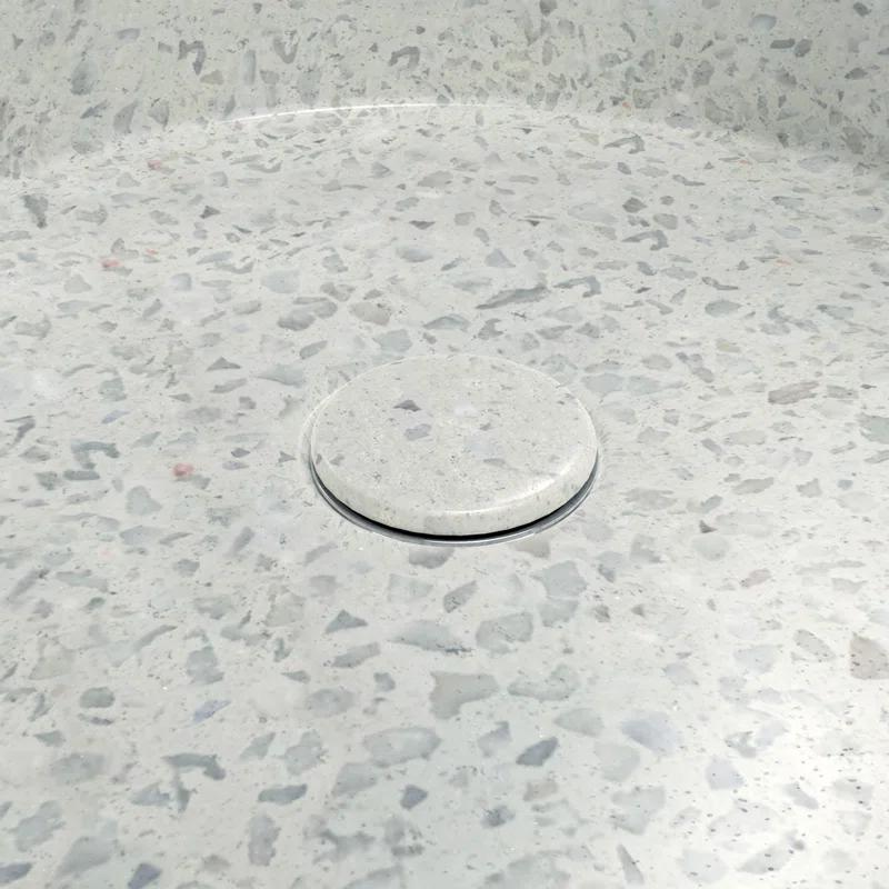 DreamLine SVAM15F15F4LX10 DreamLine Ambia 14.33'' Terrazzo Circular Vessel Bathroom Sink