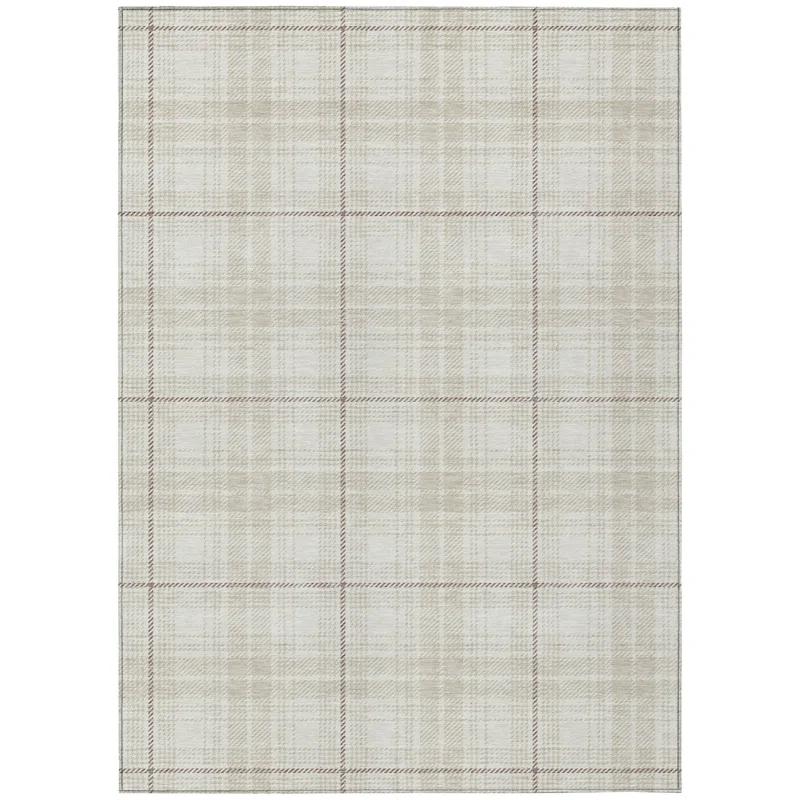 Machine Washable Indoor/Outdoor Chayden ACN993 Ivory 5' x 7'6" Rug