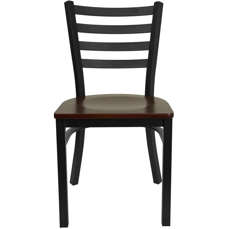 Flash Furniture Kendall Clear Coated Ladder Back Metal Restaurant Chair