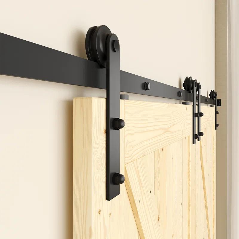 Lazio Steel Double Door Barn Door Hardware Kit