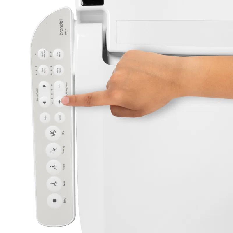 Brondell DR801-RW Swash Select DR801 Sidearm Bidet Seat with Warm Air Dryer and Deodorizer, Round White