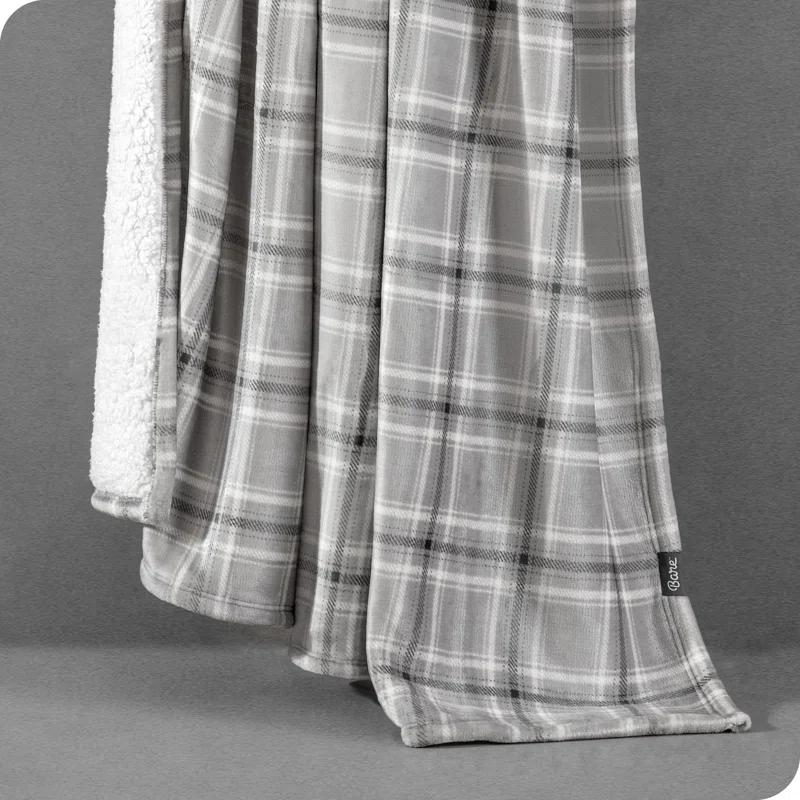 Bare Home Bare Home Printed Sherpa Fleece Blanket - Warm & Lightweight - Soft Plush Blanket - Reversible