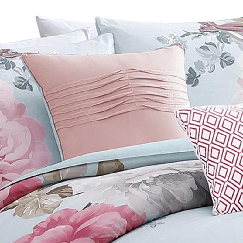 Benjara Cotton Blend 7 Piece Comforter Set