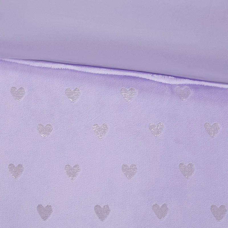 Rosalie Metallic Printed Plush Comforter Set