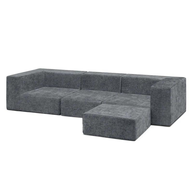 Delta Children 4-Piece Cozee Kids Sofa and Ottoman Set