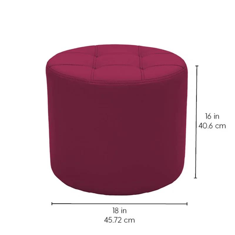 Faux Leather Ottoman