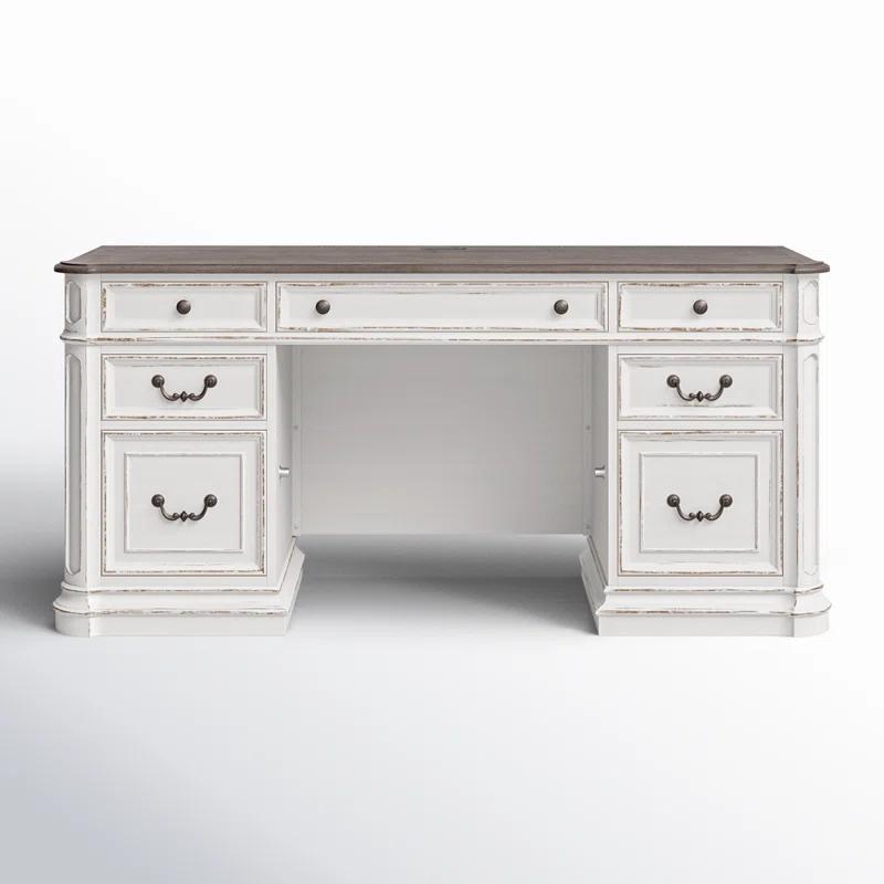 Liberty Furniture Salinas Credenza Home Office Desk with Built in Outlets