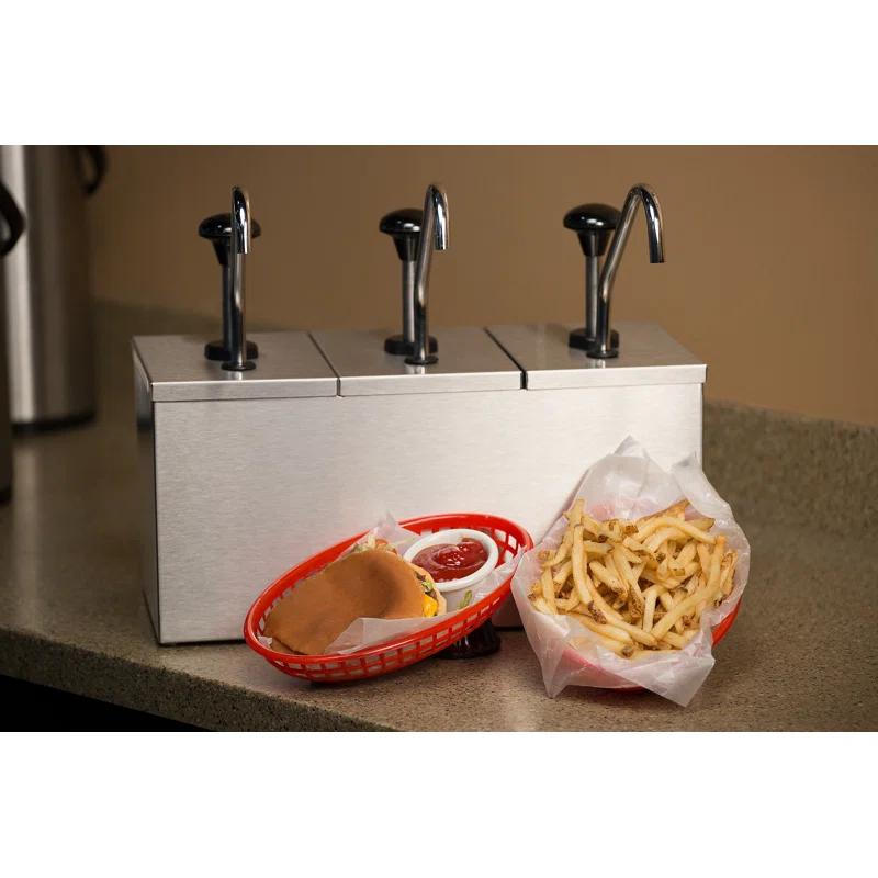 Carlisle Food Service Products Carlisle Food Service Products Stainless Steel Condiment Dispenser & Holder Buffet Accessory