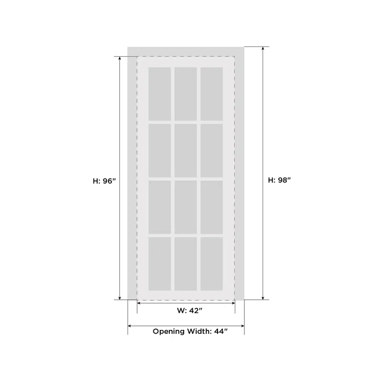 SARTODOORS Solid Wood Paneled French Doors