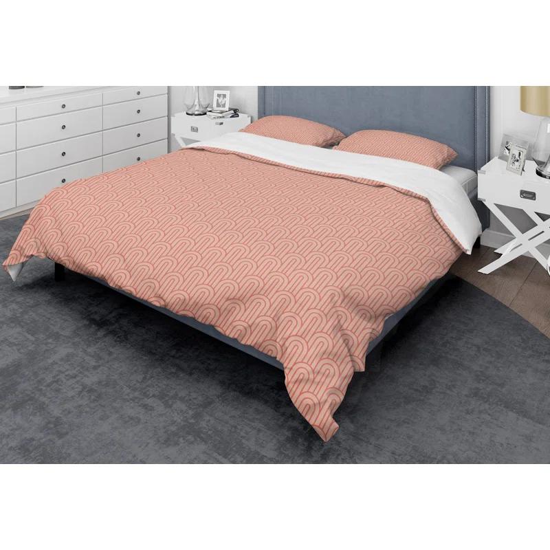 Design Art Retro Art Deco Waves II - Vintage Abstract Duvet Cover Set - Microfiber Polyester