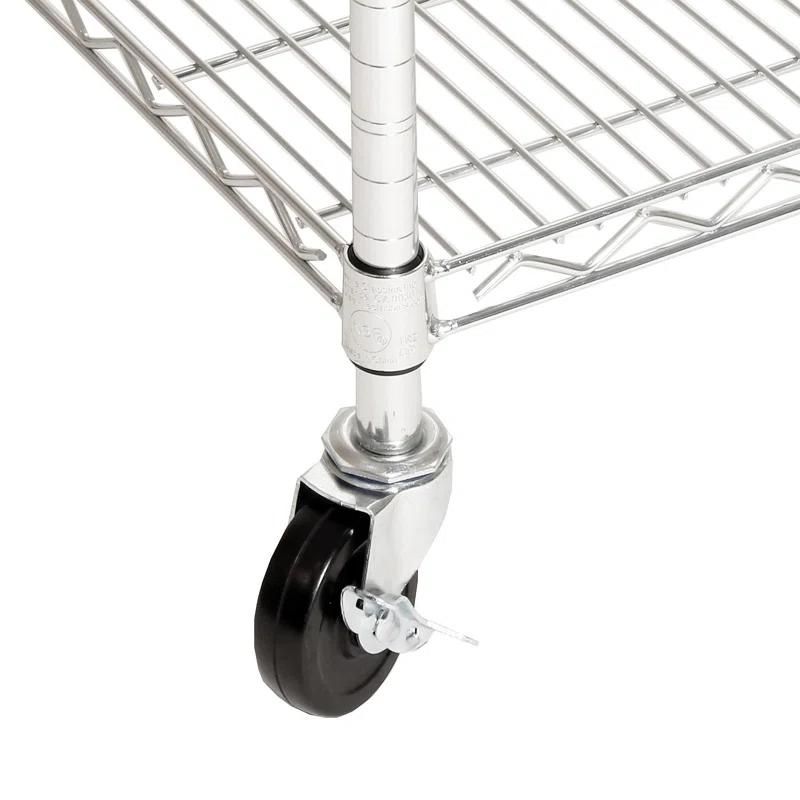 Seville Classics 36'' W 5-Tier NSF-Certified Steel Shelving with Wheels