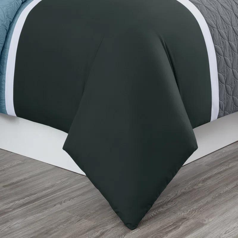 Chezmoi Collection 7-Piece Patchwork Bed in a Bag Comforter Set with Sheets