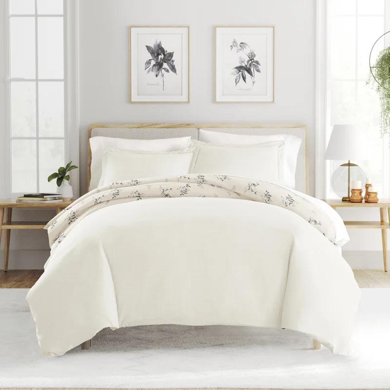 Becky Cameron Patterned Ultra Soft 3 Piece Duvet Cover Set - Serenity