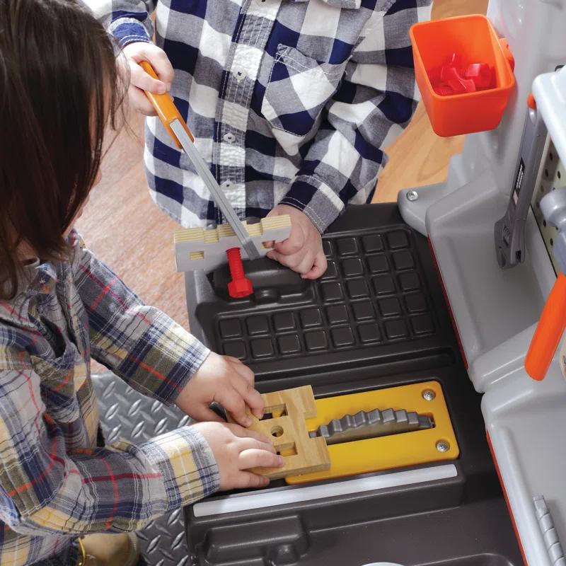 Step2 Step2 Big Builders Pro Plastic Indoor Preschool Workbench and Tool Set