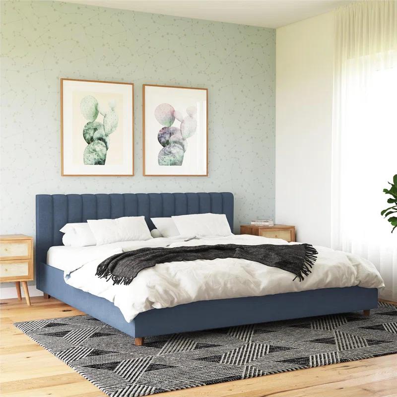 Novogratz Brittany Tufted Upholstered Platform Bed