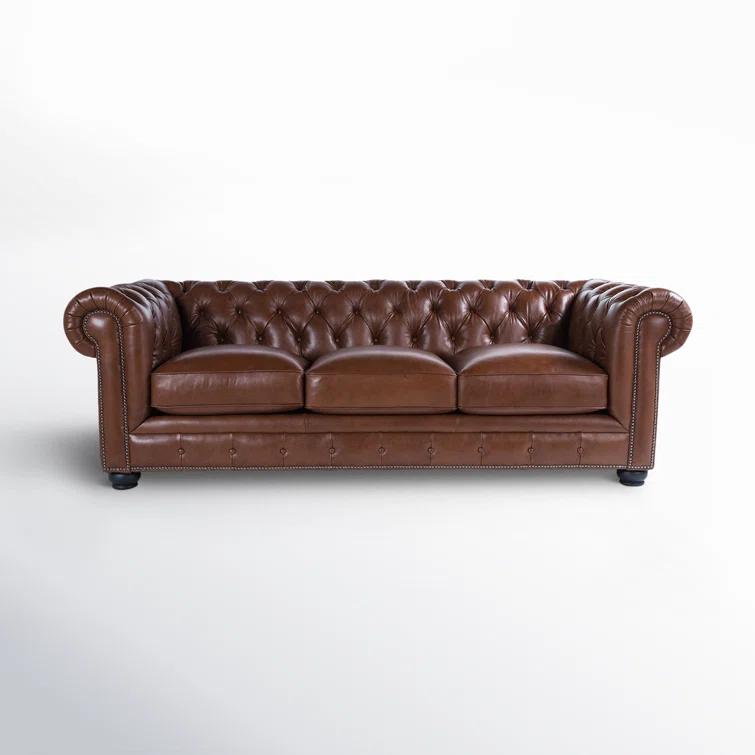 Freddie 95'' W Leather Sofa