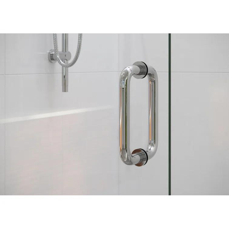 Illume 71 in. x 78 in. Fully Frameless Wall Hinge Shower Door