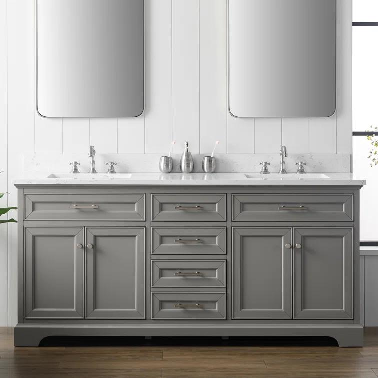 Sudio Design Thompson 72" W Double Bathroom Vanity & Reviews | Perigold