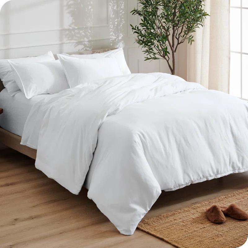 Bare Home Washed Microfiber Duvet Cover Set