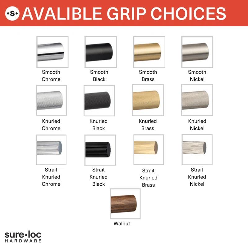 Levanto Dummy Rosette, Straight Knurled Grip