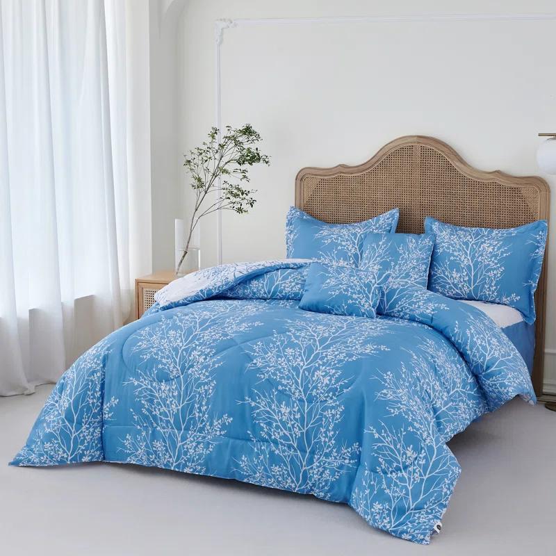 Spirit Linen 6-Piece Foliage Reversible Comforter Set