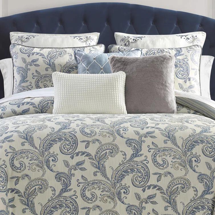 Waterford Bedding Florence Embroidered Reversible Throw Pillow