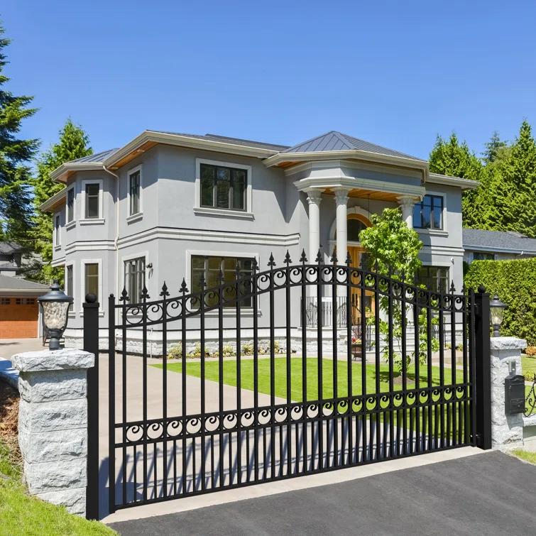 ALEKO Steel Single Swing Driveway Gate - LONDON Style
