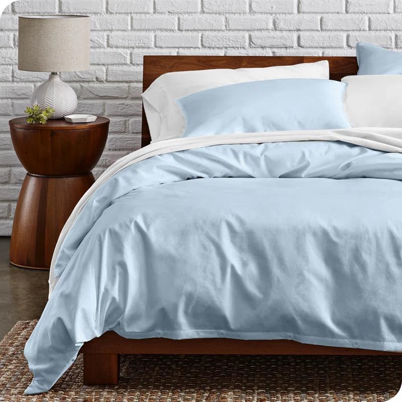 Bare Home Modern & Contemporary Organic Percale Machine Woven Duvet Cover Set