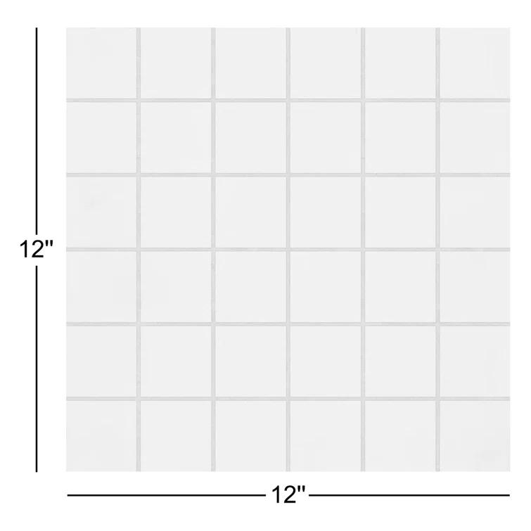 Marin 2" x 2" Square Matte Porcelain Mosaic Tile
