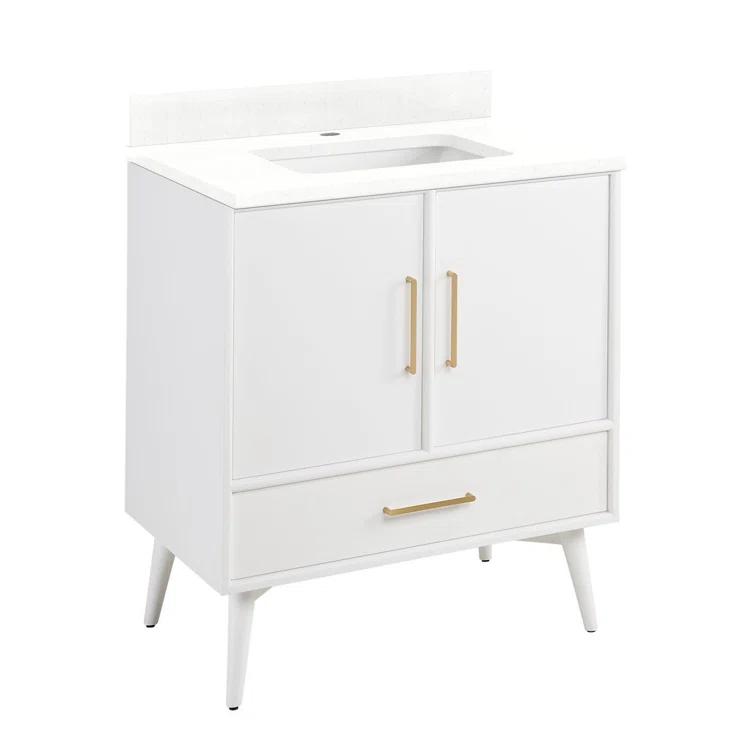 Signature Hardware 36" Novak Single Bathroom Vanity Set with Rectangular Undermount Sink