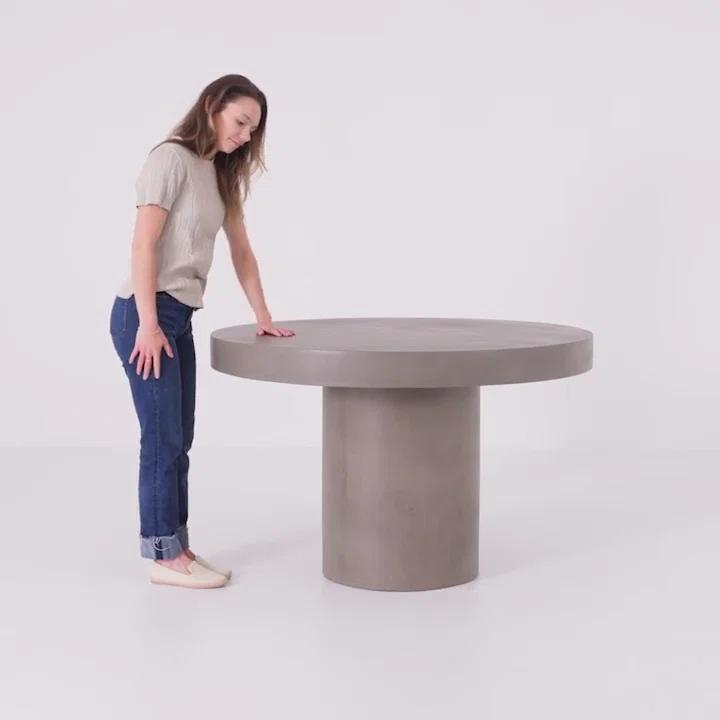 Maraca Concrete Pedestal Dining Table