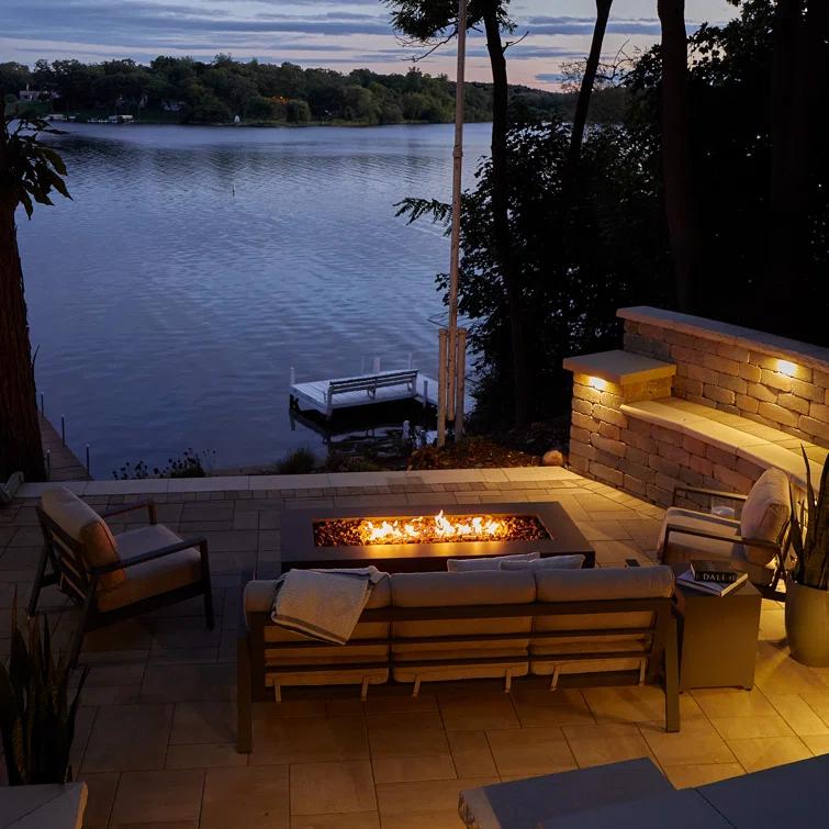 AEGEAN Propane / Natural Gas Outdoor Fire Pit Table