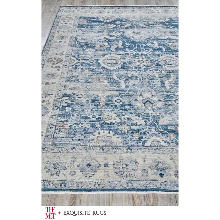 EXQUISITE RUGS The Met x Exquisite Rugs Vintage Looms Blue/Beige Area Rug
