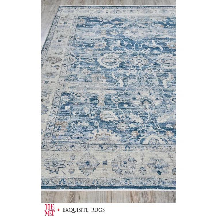 EXQUISITE RUGS The Met x Exquisite Rugs Vintage Looms Blue/Beige Area Rug