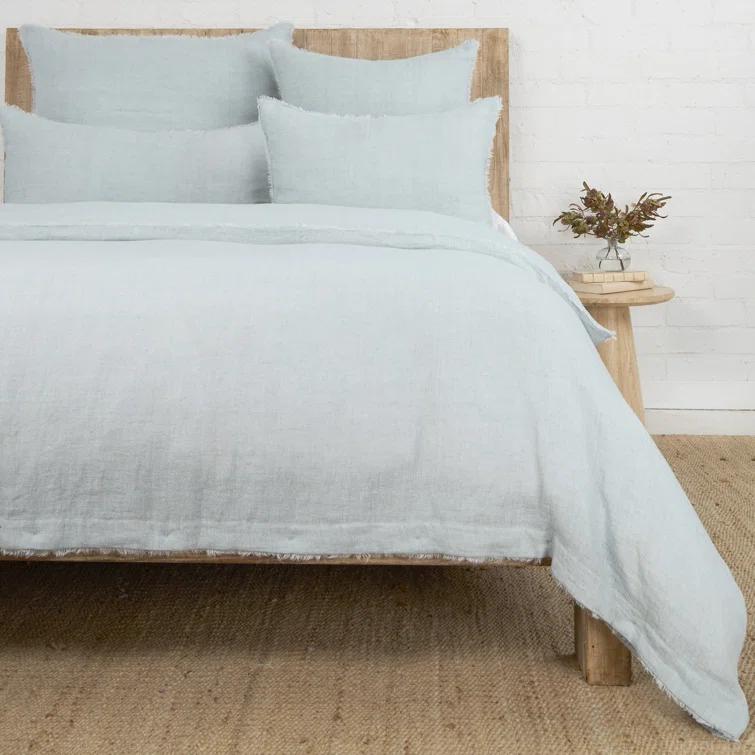 Logan Linen Sham by Pom Pom at Home - Navy / Standard