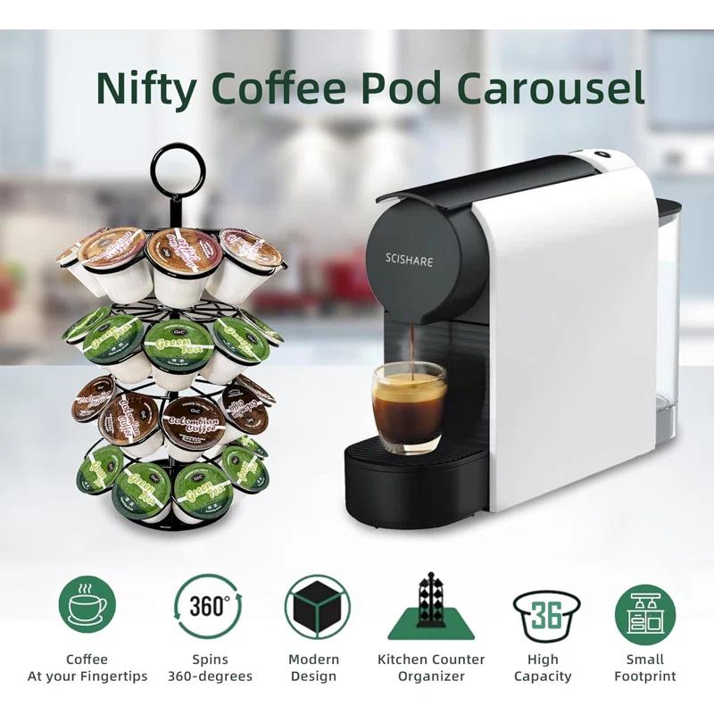Anadea Carousel Holder and Organizer for 36 Pods - Spins 360 Degrees, Detachable