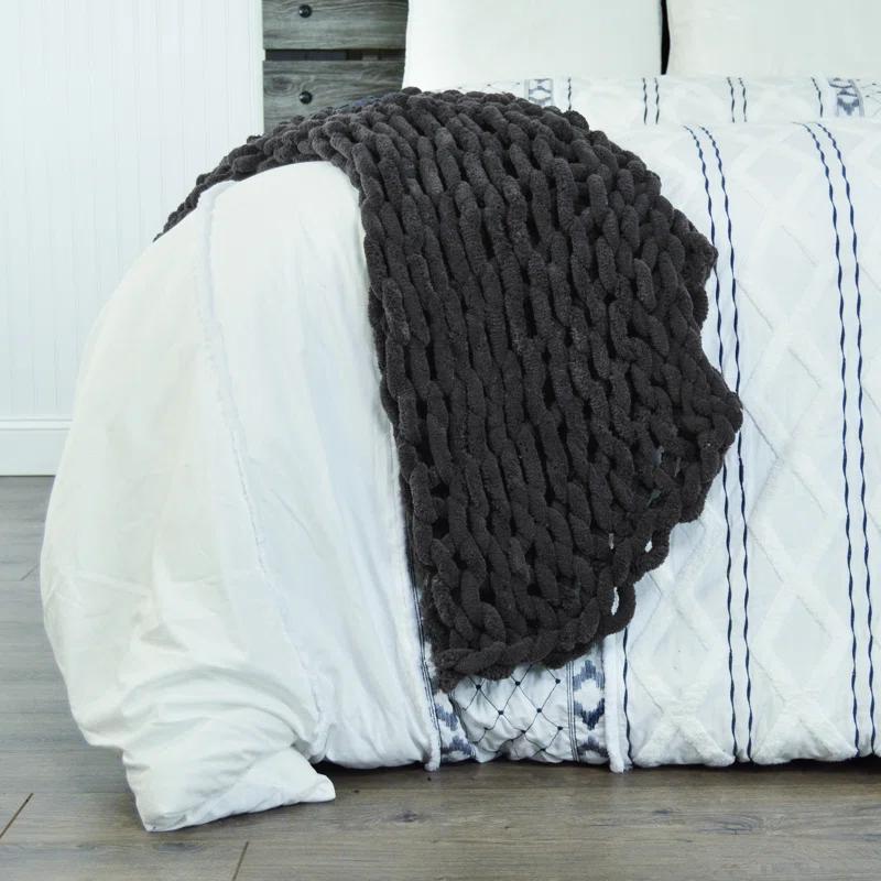 Donna Sharp Chenille Knitted Chenille Throw