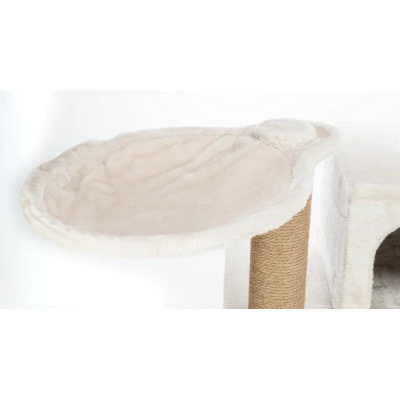TRIXIE Federico 56" Cat Tower, 4-Level Cat Tree, Sisal Cat Scratching Posts, Plush Condo Platforms Hammock Cat Toy