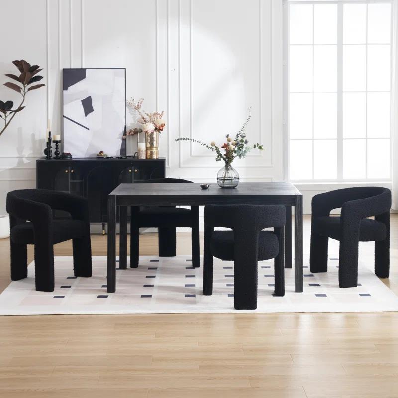 wahson office chair Modern Dining Chairs Barrel Dining Chair Upholstered Dining Room Chair with Arm Comfy Accent Side Chair for Dining Room/Living Room (Set of 2)