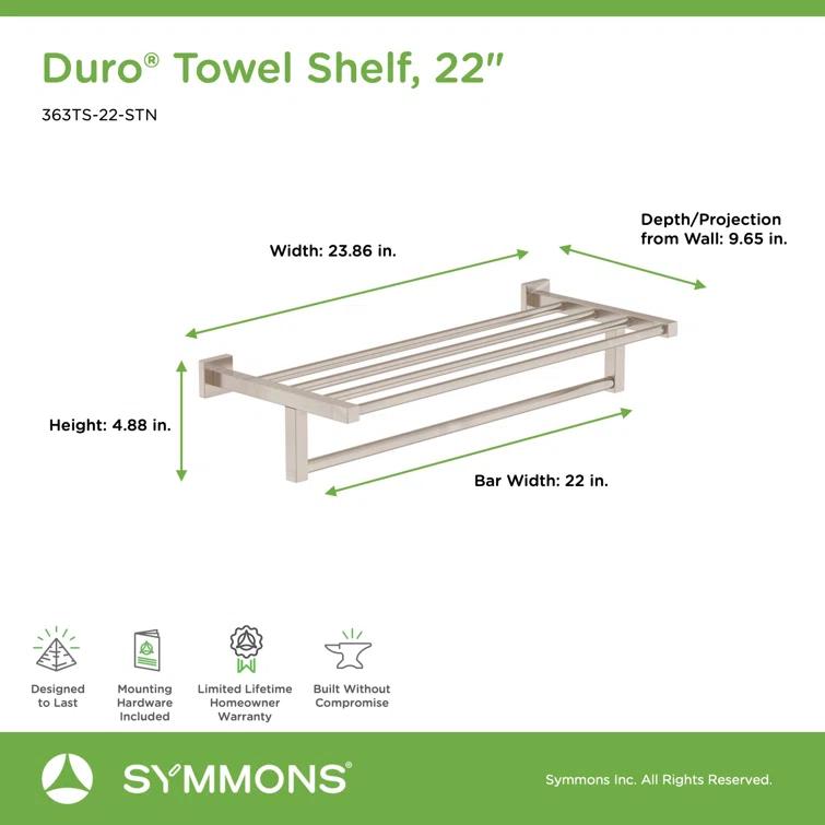 Duro 22 Inch Wall Mounted Towel Shelf