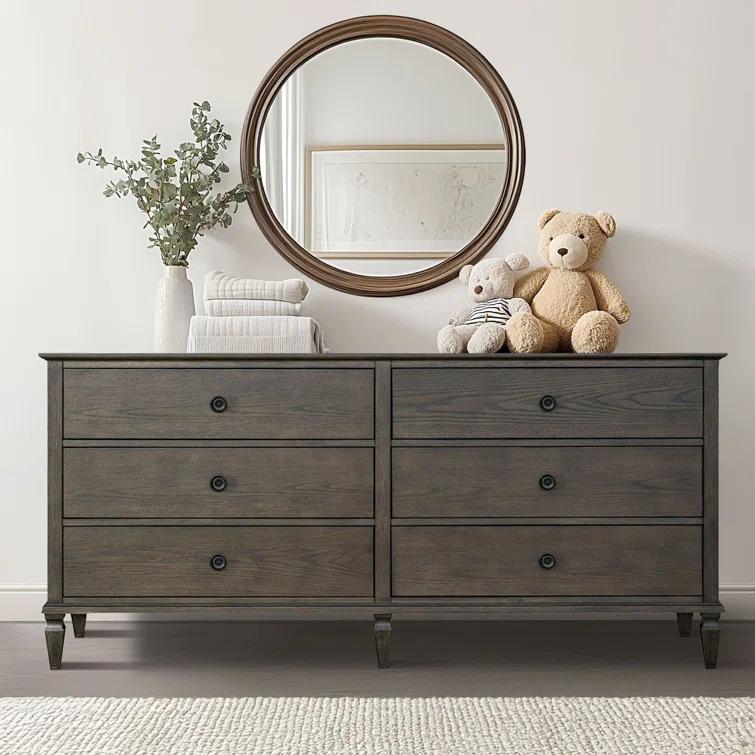 Canora Grey Victoria 6-Drawer Double Wide Wood Dresser