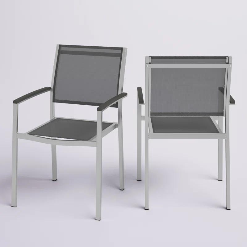 Modway Shore Dining Chair Outdoor Patio Aluminum (Set of 2)