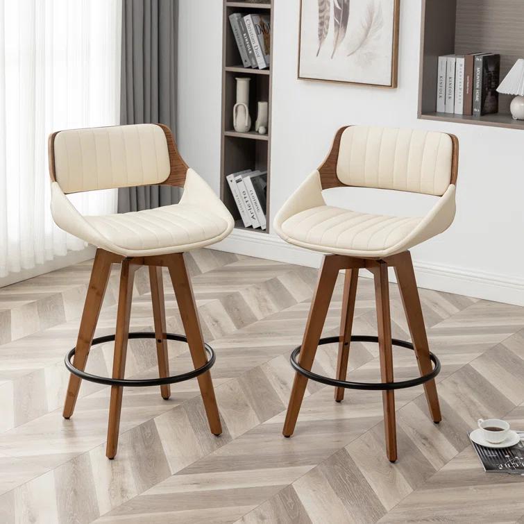 George Oliver Jobani Swivel Stool (Set of 2)