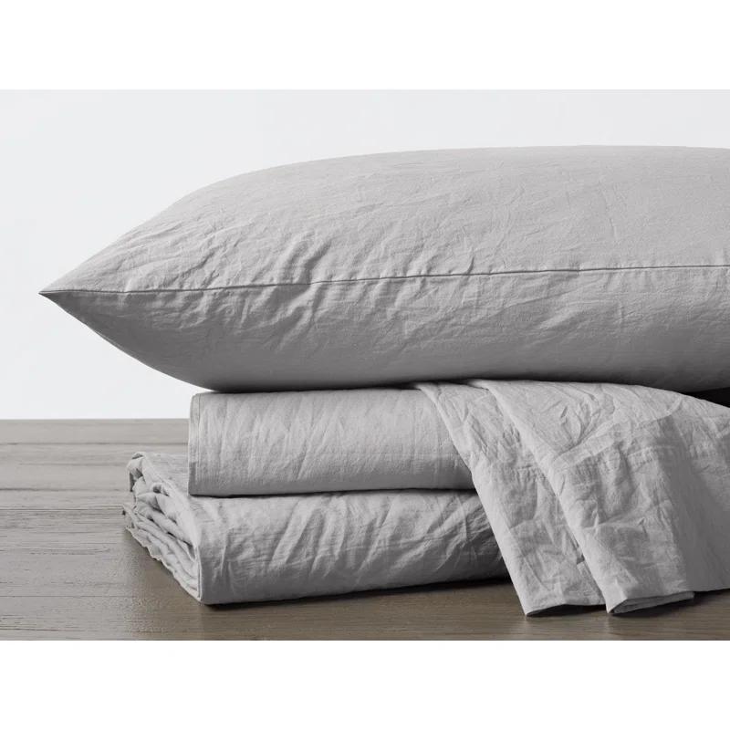 Organic Crinkled Percale Sheet Set
