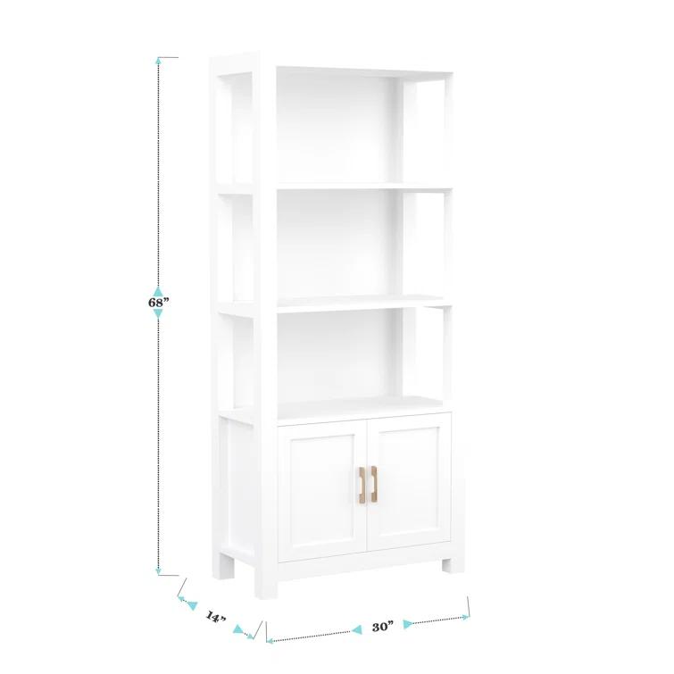 Martha Stewart Teague Martha Stewart 68" Shaker Bookcase with Storage Cabinet